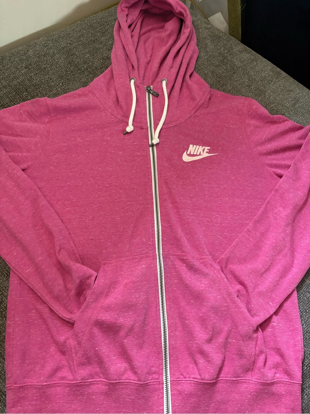 Nike Pink Zip-Up Hooded Jacket